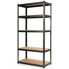 72 Steel 5-tier Garage Shelf Metal Storage Ad...