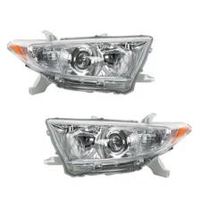 LABLT Headlights For 2011-2012 2013 Toyota Highlander Halogen Left&Right Chrome