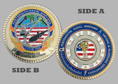 Portsmouth Naval Shipyard Code 700 Lifting & Handling Challenge Coin  1#25
