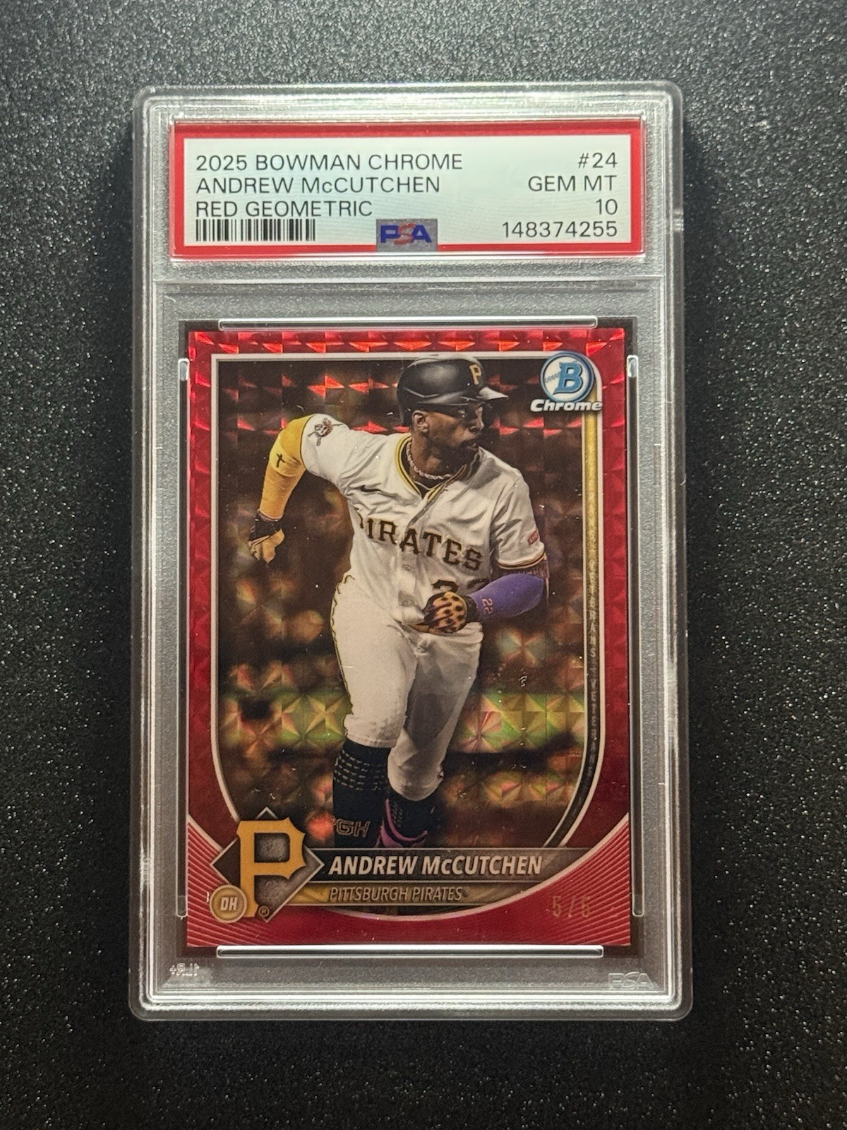 2025 Bowman Bowman Chrome Red #24 Andrew McCutchen front