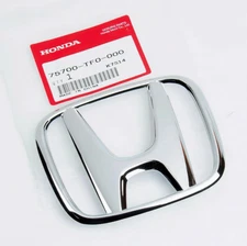 Fit Honda Civic 4dr 16-21 Silver Chrome Emblem Grille Front Bumper Badge Logo