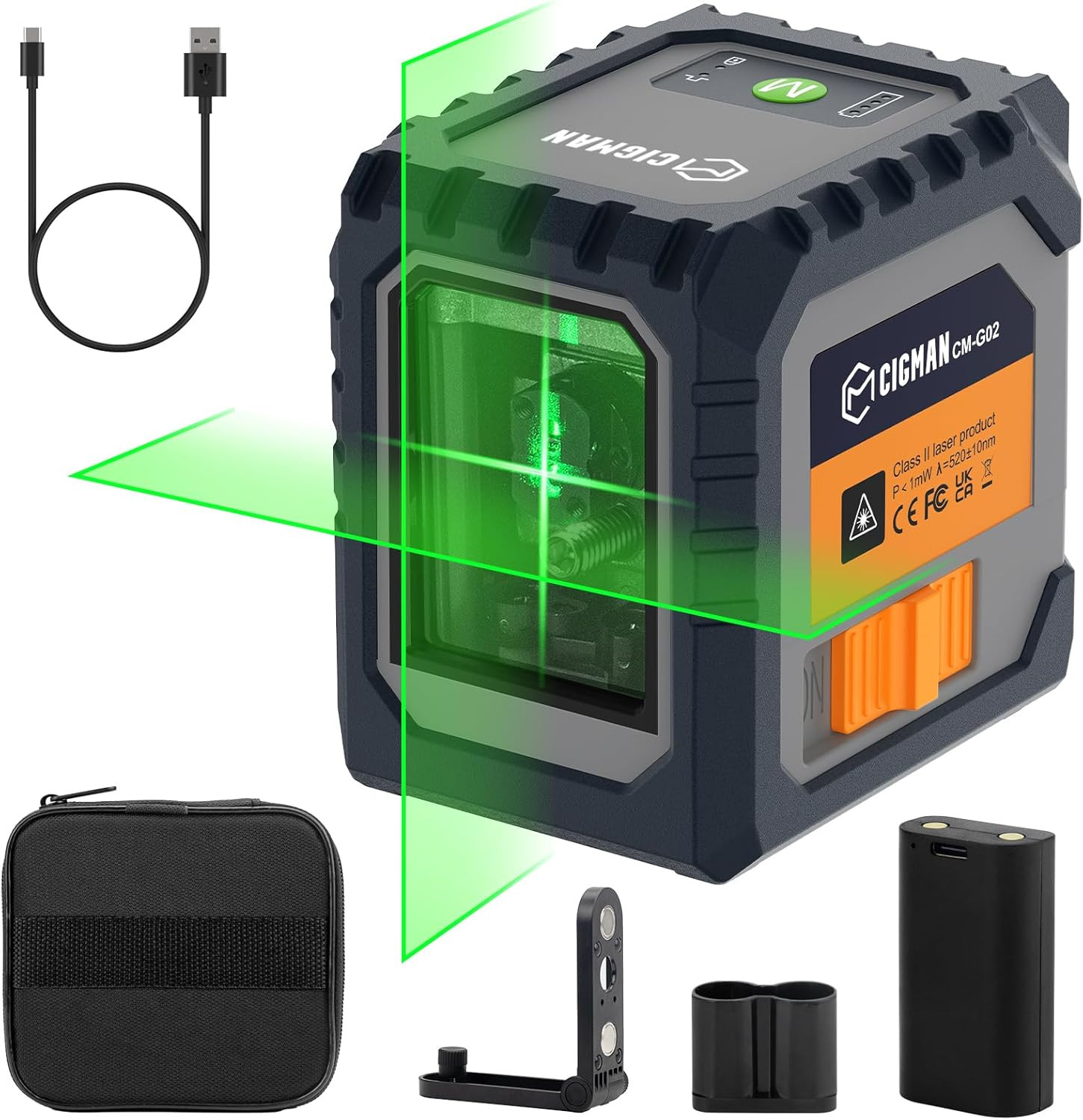 Livella Laser Verde G02 Cross Autolivellante - Precisione CIGMAN