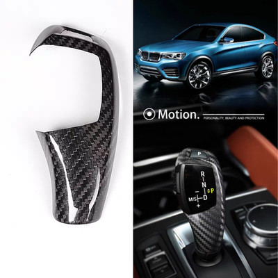 1X For BMW 325i 328i 335i 428i 435i Gear Shift Knob Cover Real Carbon Fiber Trim