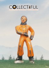 BARCLAY - VINTAGE LEAD FIGURE : B176 628 - BOY / MAN SKATER - ORANGE  989