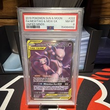 The Pokémon Company Mewtwo & Mew GX 222/236 Unified Minds FA Holo PSA 8 EN on eBay