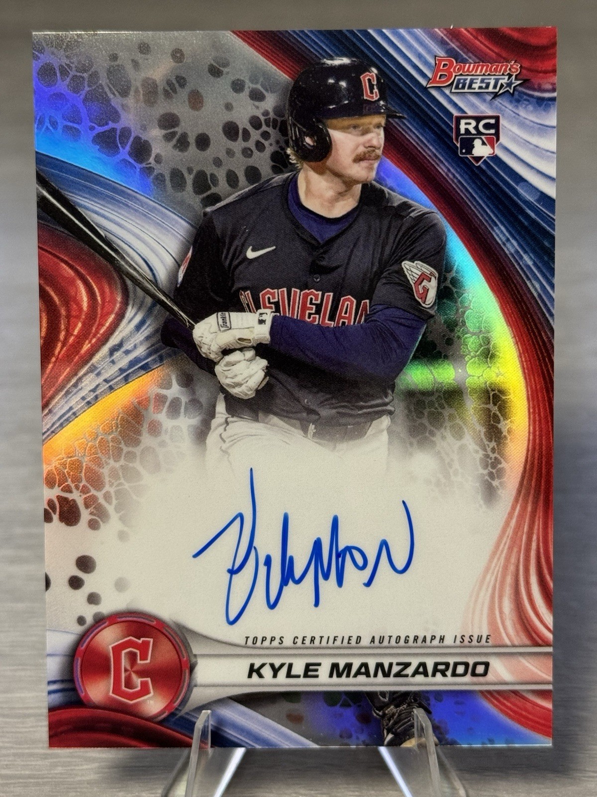 🌋⚾️KYLE MANZARDO 2024 Topps Bowman's Best Refractor RC Auto #GUARDIANS!!!⚾️🌋