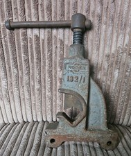 Woden Pipe Vice 182/1 Vintage Tool Made In England Bench Mount Cast Iron