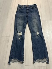 Mother Jeans The Insider Crop Step Chew in Dancing On Coals Size 26