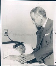 1956 Photo Governor Averell Harriman NY Victor Riesel Columnist Politics Clare