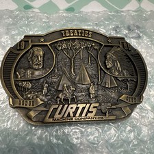 1986 Curtis Machine Treaties Belt Buckle Limited Edition Numbered
