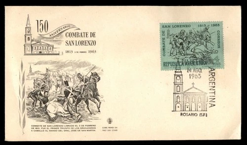 Mayfairstamps Argentina FDC 1963 Battle of San Lorenzo Soldiers Fighting First D
