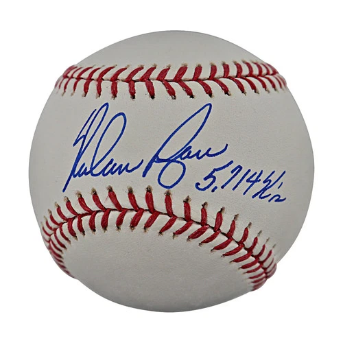 Nolan Ryan Rangers Astros Mets Autographed Inscribed OMLB Baseball NR Holo Only