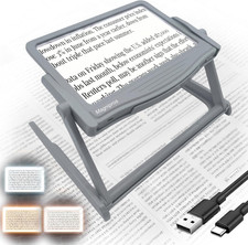 5X LED Page Magnifying Glass, Detachable Stand, 3 Color Modes