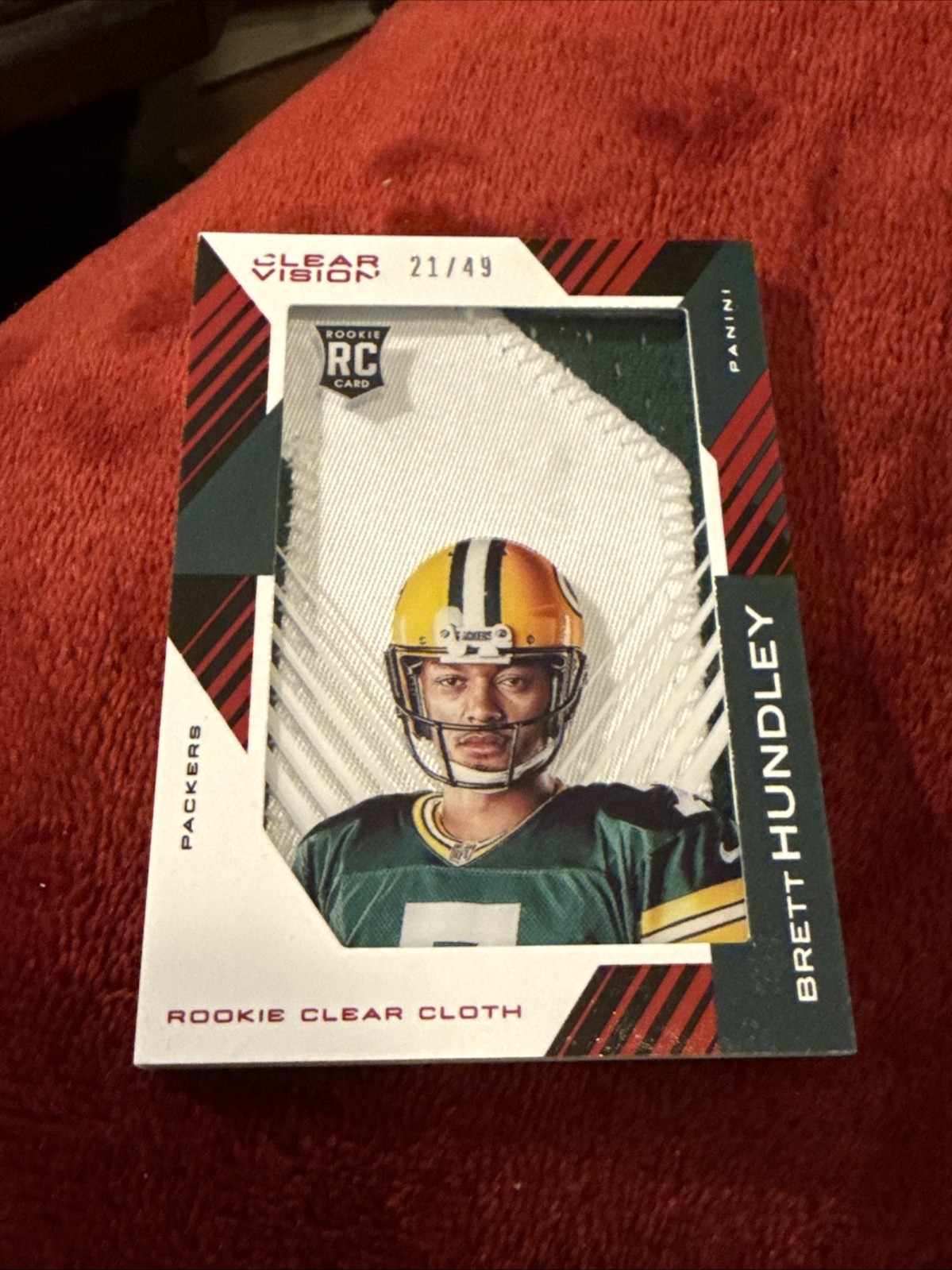 Brett Hundley Panini Clear Vision Rookie Clear Cloth #BH Base