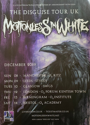 MOTIONLESS IN WHITE The Disguise Tour UK Date A4 Magazine Poster K sk1 ###