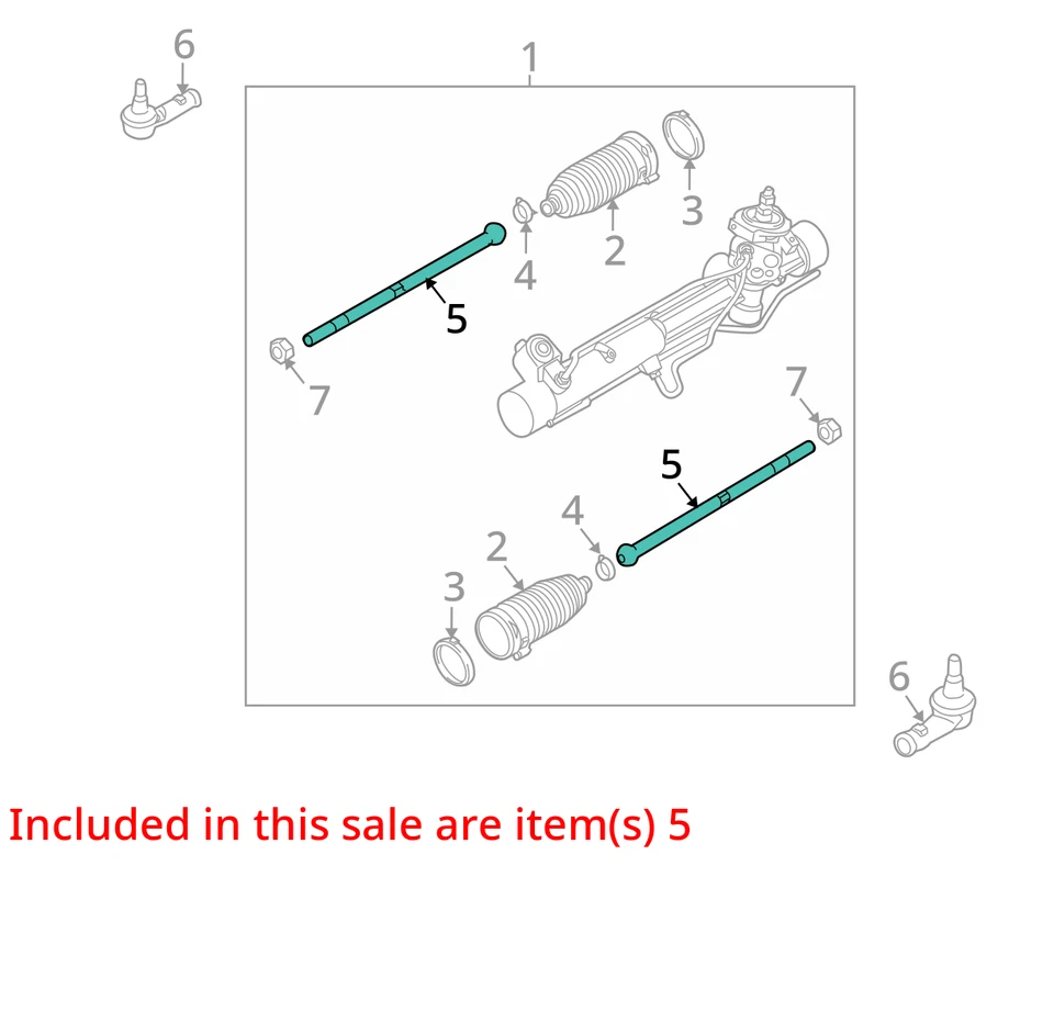 FITS 2009-2011 FORD FOCUS KIT TIE ROD 9S4Z3280B -  NEW OEM 9S4Z3280B - Image 2 of 3