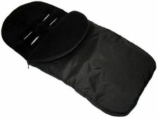Large Universal Baby Footmuff Fit Pushchair Stroller Buggy 110cm Black/Black