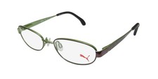 NEW PUMA 15420 EYEWEAR METAL FULL-RIM OVAL BR 51-17-135 UNISEX BROWN