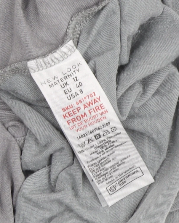 New Look Maternity Grey Wrap T-Shirt, Size 12 - Image 4 of 4