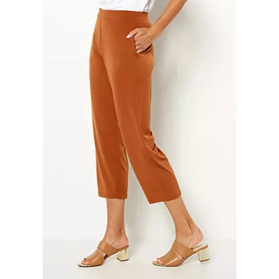 Pantalon Crop Susan Graver Petite - Driftwood - Taille M - Neuf