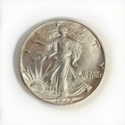 1942 Walking Liberty Half Dollar – 90% Silver Great Details! Compare with MS
