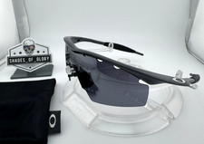 OAKLEY M FRAME METALLIC SMOKE GREY W/ BLACK IRIDIUM STRIKE VENTED SUNGLASSES