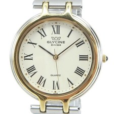 GLYCINE Watch SS Quartz Analog Display Men's White Dial [M151323001] Used