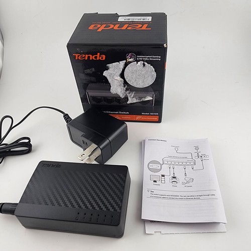Tenda SG105 5-Port Gigabit Ethernet Switch Unmanaged LAN Hub Open Box Tested - Picture 4 of 4