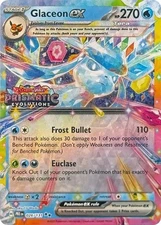 Pokemon TCG Glaceon EX 026/131 STAMPED PROMO Card Prismatic Evolutions