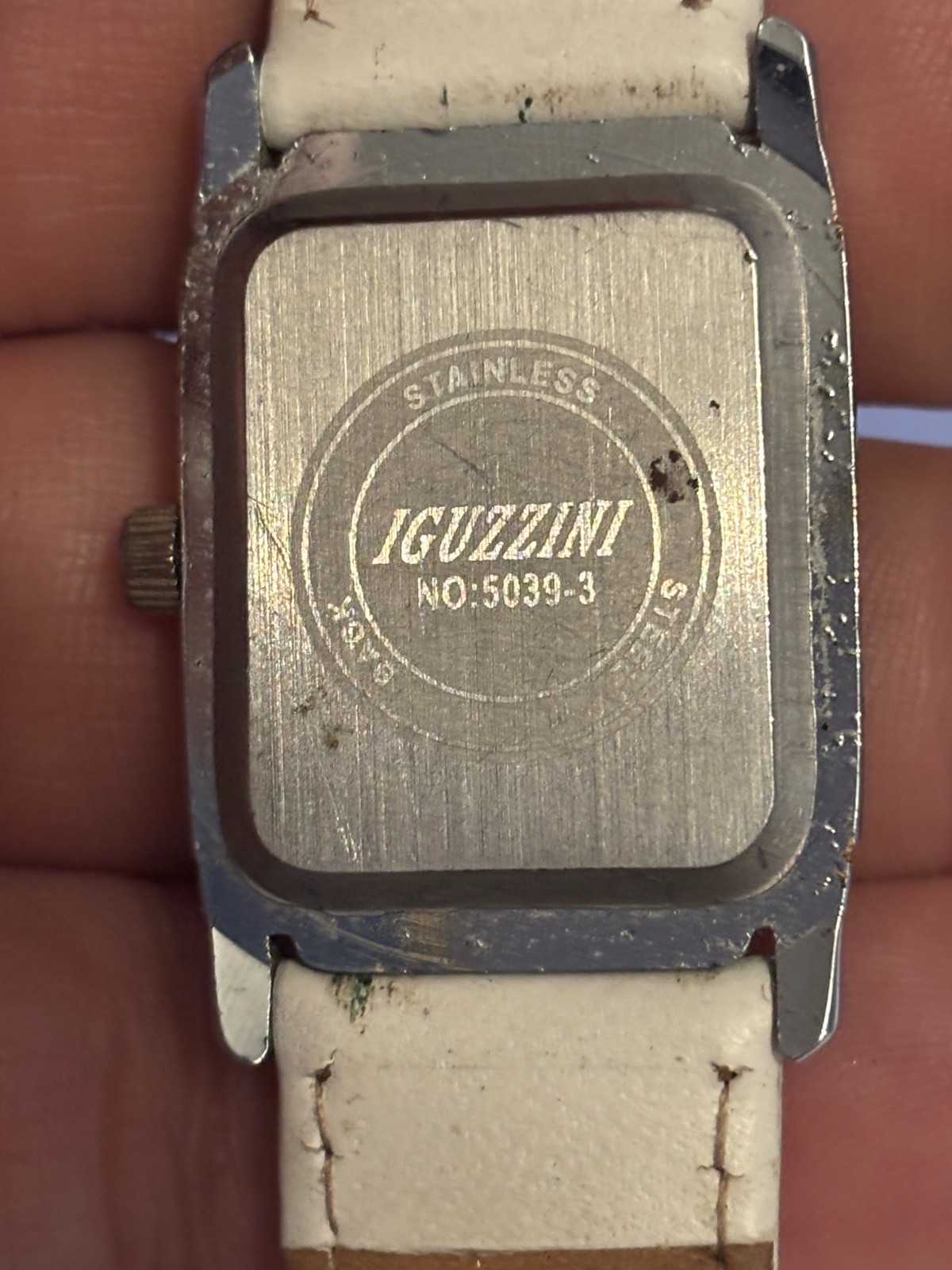 Iguzzini - Silver and white rectangular wristwatc… - image 7