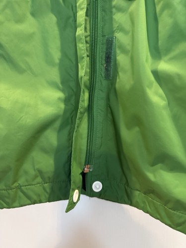 Columbia Omni-Tech Rain Jacket Womens Green White Extended Hood Waterproof Med S - Picture 6 of 10
