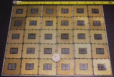 30 larger INTEL CPU GOLD PLATED recovery pinless boards PCB LGA chips scrap R2D