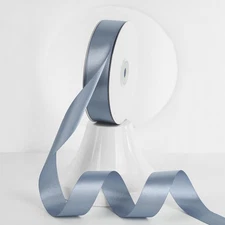 1 Inch x 50 Yards Dusty Blue Satin Ribbon, Polyester, Crafts, Weddings