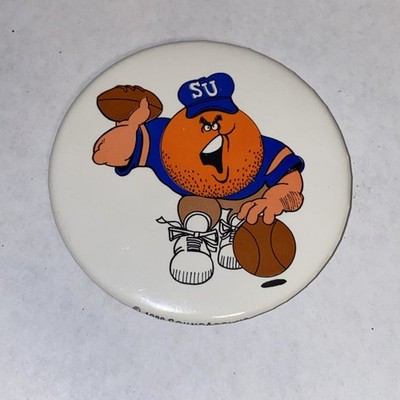 3  SYRACUSE ORANGEMEN COLLEGE  BUTTON PINS PINBACK  1988 Sound Around Orange SU