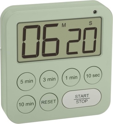 TFA Dostmann Digitaler Timer Stoppuhr Sport Küche Lernen LED Warnlicht