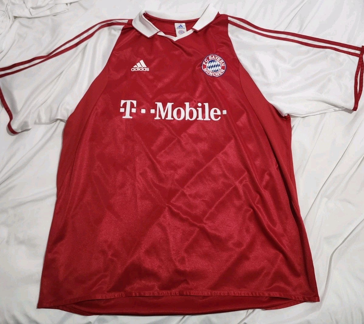 Vintage Adidas Bayern Munich 2003 T Mobile Soccer Jersey Men's XL