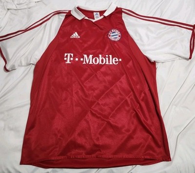 Vintage Adidas Bayern Munich 2003 T Mobile Soccer Jersey Men's XL