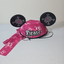 Disney Parks Pirates Of The Caribbean Pirate Princess Mickey Ears w-pink bandana