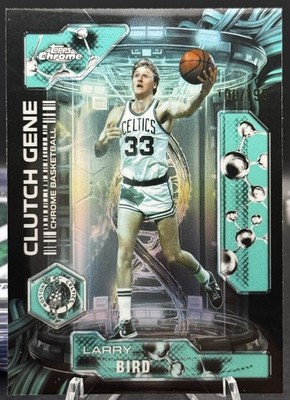 2025-26 Topps Chrome Update Larry Bird Teal Refractor  #/199 Clutch Gene #CG-23