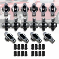 1.5 Ratio 7/16" Stainless Steel Roller Rocker Arms Kit Fit Chevy SBC 327 350 400