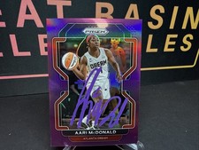 2022 Panini Prizm WNBA - Aari McDonald #19 Purple Prizm /99 Autographed