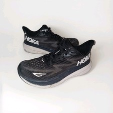 Hoka One One Clifton 9 Running Shoes Black White 1127896-BWHT Women's 7.5 B