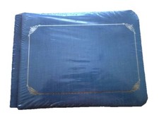 Creative Memories 5x7 Sapphire Blue Sentiments Scrapbook Album Silver Scrolling