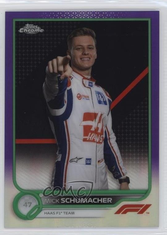 2022 Chrome Formula 1 F1 Racers Purple & Green Refractor Mick Schumacher #69 1u6