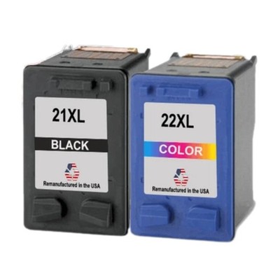 Compatible Ink Cartridge For HP 21XL Black and 22XL Color-USA