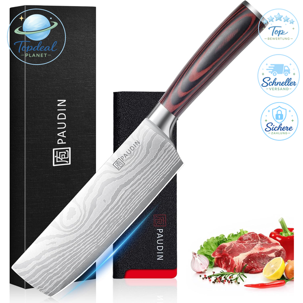 Kochmesser Japanisch 17 Cm Nariki Hackmesser FüR KüChe Und Grill-image
