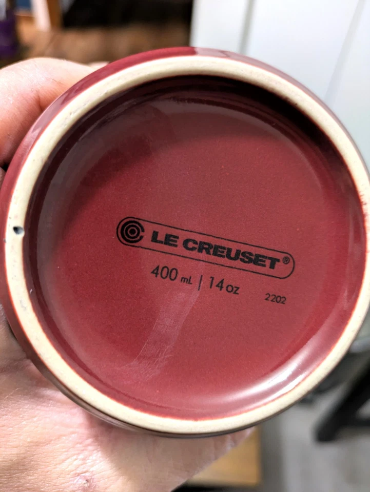 Juego de tazas de café de gres Le Creuset 2ea 14 oz tazas NUEVO Foto 3 de 4