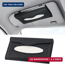 Car Tissue Holder, PU Leather Auto Napkin Holder for Visor Backseat, Automotiv