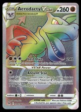 Pokemon Cards Aerodactyl VSTAR 199/196 Lost Origin Rare Rainbow NM