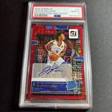 2022-23 Panini Donruss Rated Rookie Jaylin Williams Choice Red /99 PSA 10